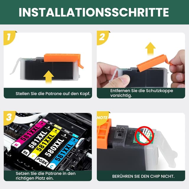 Thumbnail 4 de INK E-SALE 580 581 Druckerpatronen 10er-Pack