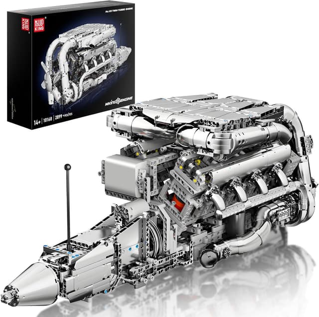 Detalle de Mould King 10168 V8 Motor Bausatz 2899 Teile