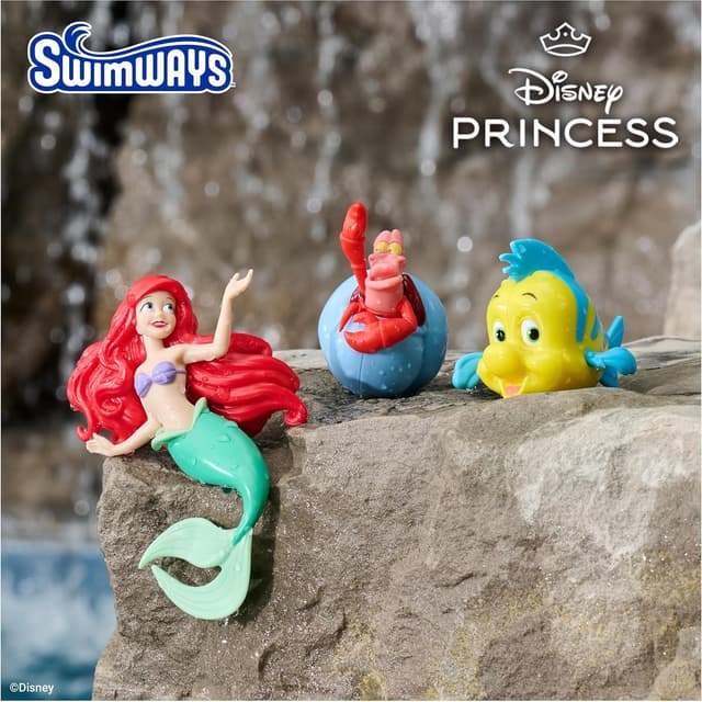 Detalle de SwimWays Disney Princess Ariel Dive Characters 3-Pack for Kids Pool Play