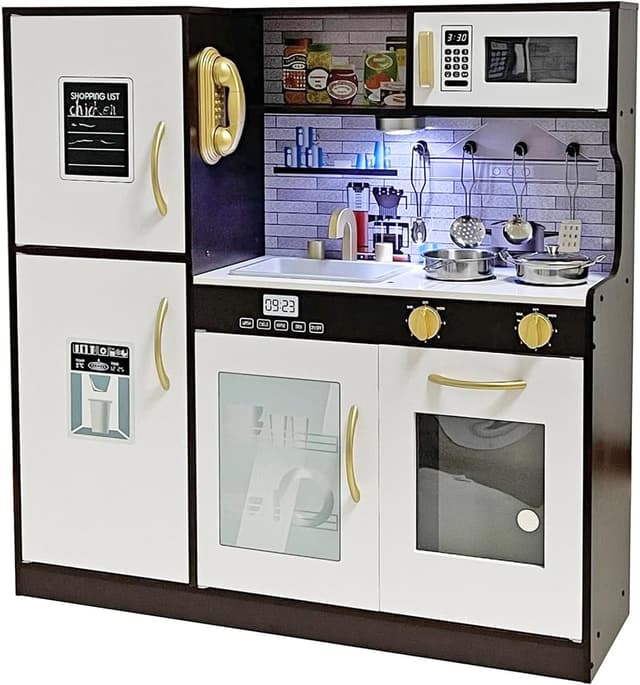 Imagen de touch us Wooden Play Kitchen Set with Light en OfertitasTOP