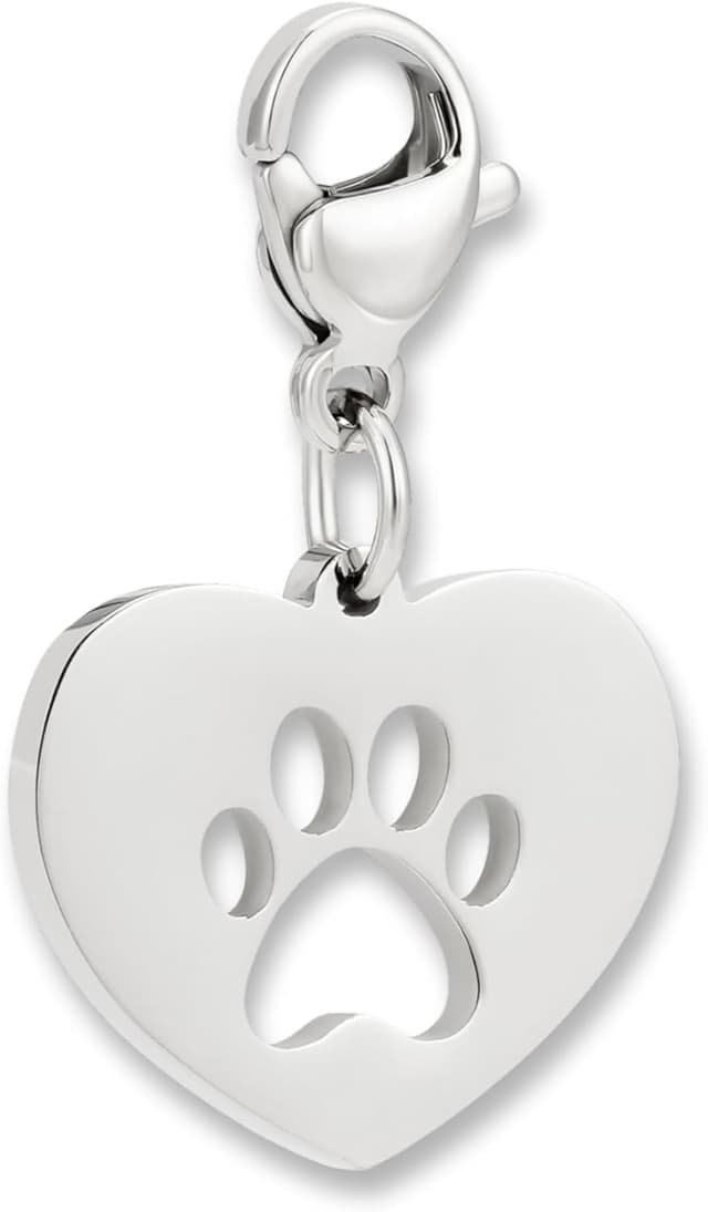 Thumbnail 6 de Pendentif charm en acier inoxydable 316L avec fermoir mousqueton pour bracelet à breloques