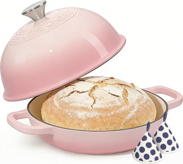 Detalle de Umite Chef 6-Qt Cast Iron Dutch Oven Bread Pot