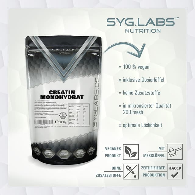 Thumbnail 5 de Creatin Monohydrat Pulver 1000g für Sportler