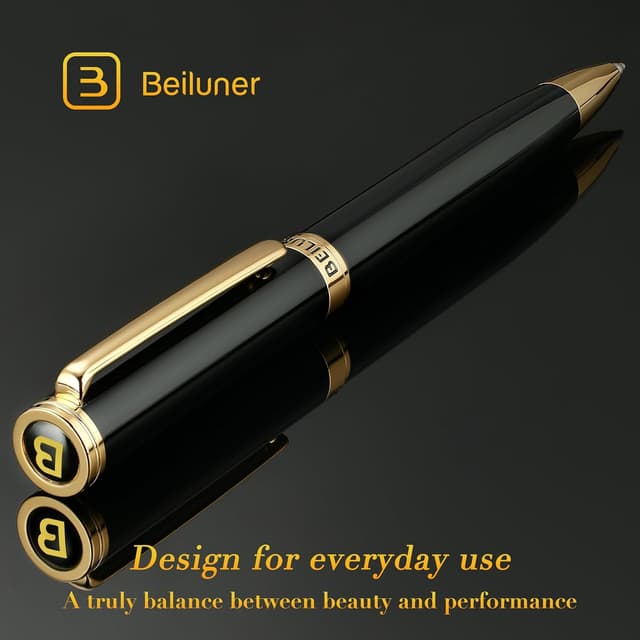 Detalle 2 de BEILUNER luxury gel pen 24K gold