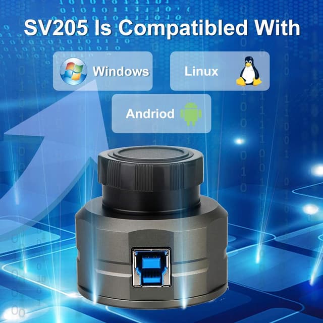 Detalle de Svbony SV205 electronic telescope camera (8MP USB3.0, 1.25-inch) for beginners