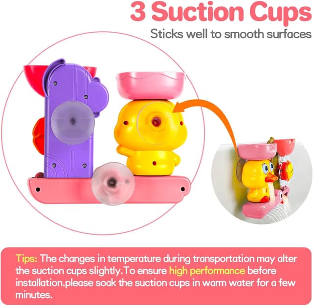 Detalle de Cute Duck Pink Bath Toy for 18+ Months