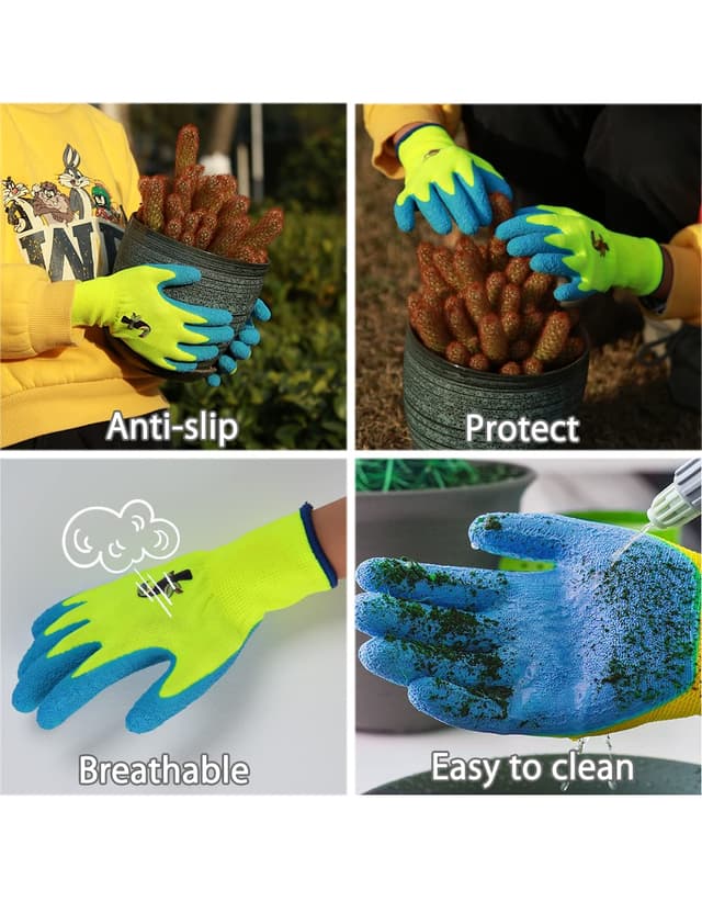 Detalle 2 de Donfri Kinder Gartenhandschuhe 2 bis 5 Jahre