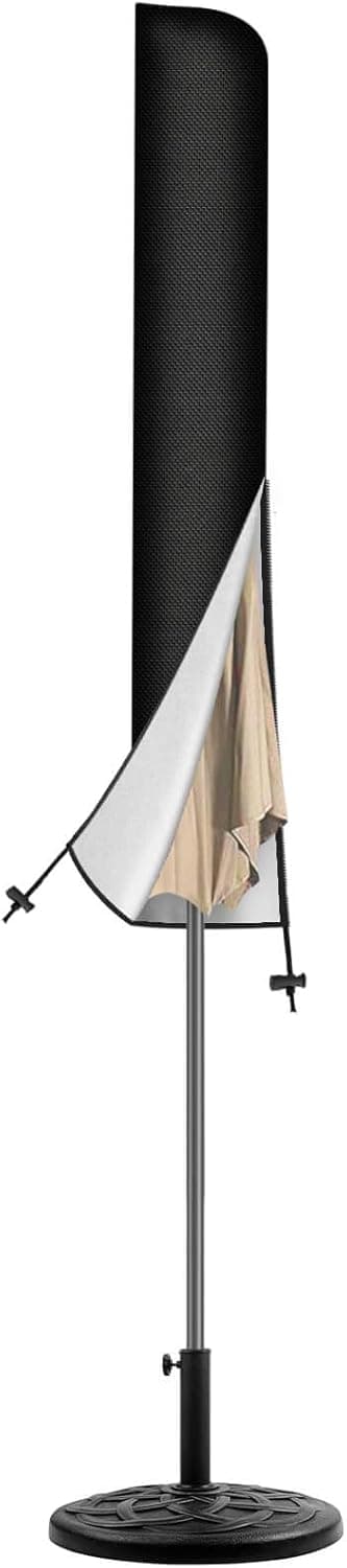 Thumbnail 6 de Reinalin Sonnenschirm Schutzhülle mit Stab – wasserdicht & UV-beständig für Ampelschirme, 265 x 40/70/50 cm (Schwarz)