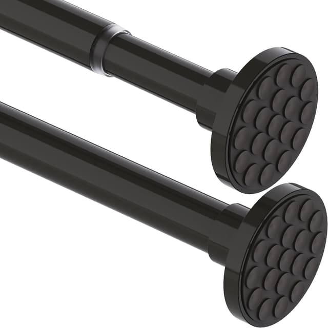 Thumbnail 6 de Aiitomg No-Drill Curtain Pole, 400 cm extendable shower rail (350–405 cm), black