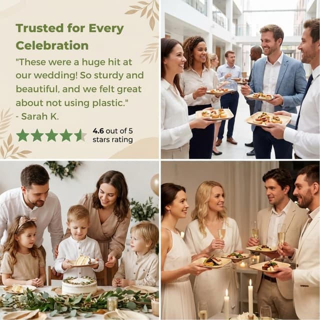 Thumbnail 4 de Koala Love Palm Leaf Plates 8in Pack