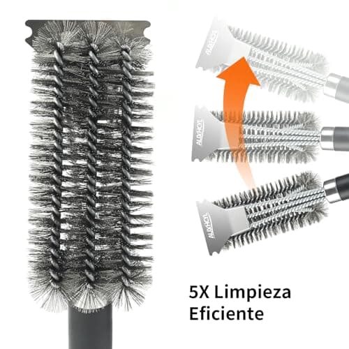 Detalle 1 de AUXHCYL cepillo barbacoa inox 45,5 cm 3 en 1