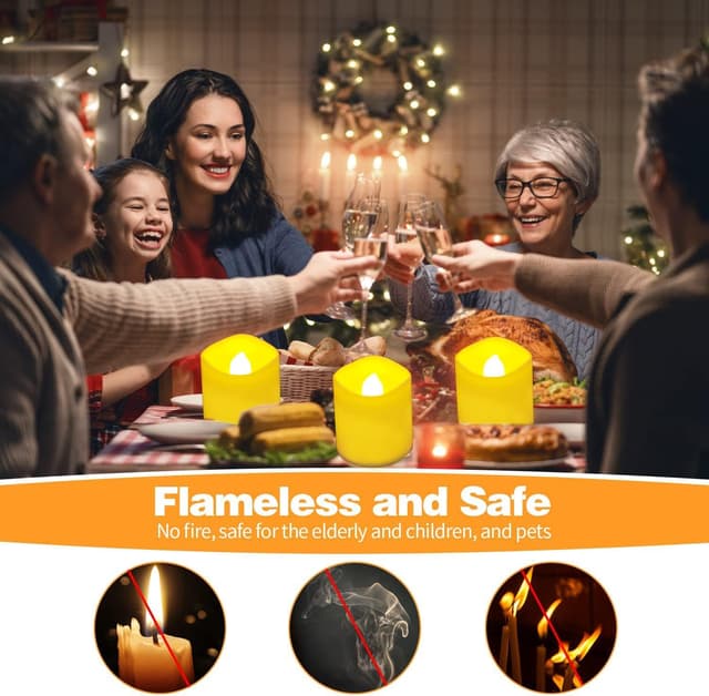 Thumbnail 6 de Jialine rechargeable LED tea lights 6 pack