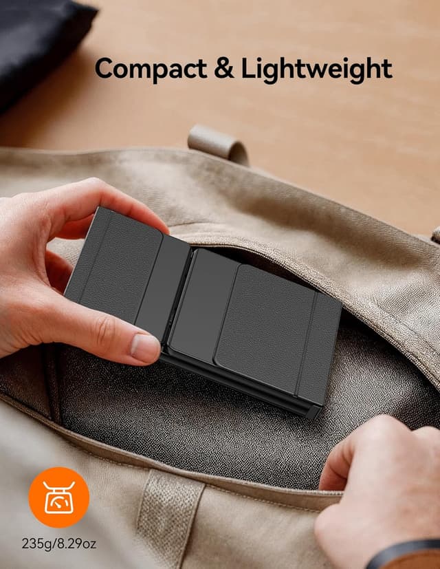 Detalle de TECKNET Foldable Bluetooth Keyboard with Touchpad (64-key) — pocket travel mini keyboard with trackpad & numeric keypad