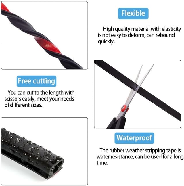 Thumbnail 2 de Joint de porte 12 m en caoutchouc noir