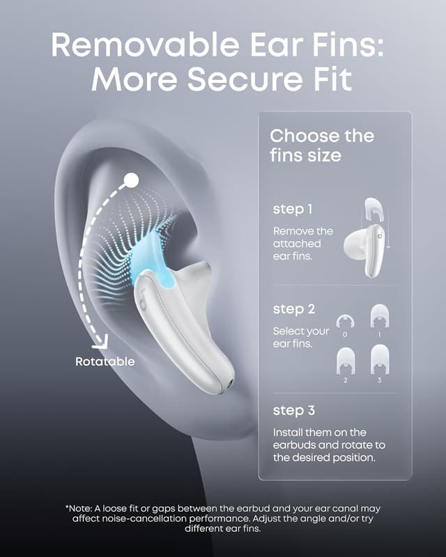 Thumbnail 6 de soundcore Liberty Buds by Anker (White) — half-in-ear earbuds with adaptive noise cancelling, translation and up to 30H