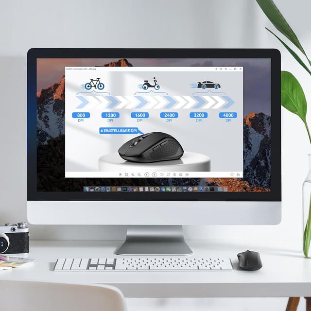 Detalle de TECKNET Bluetooth Maus mit 4000 DPI