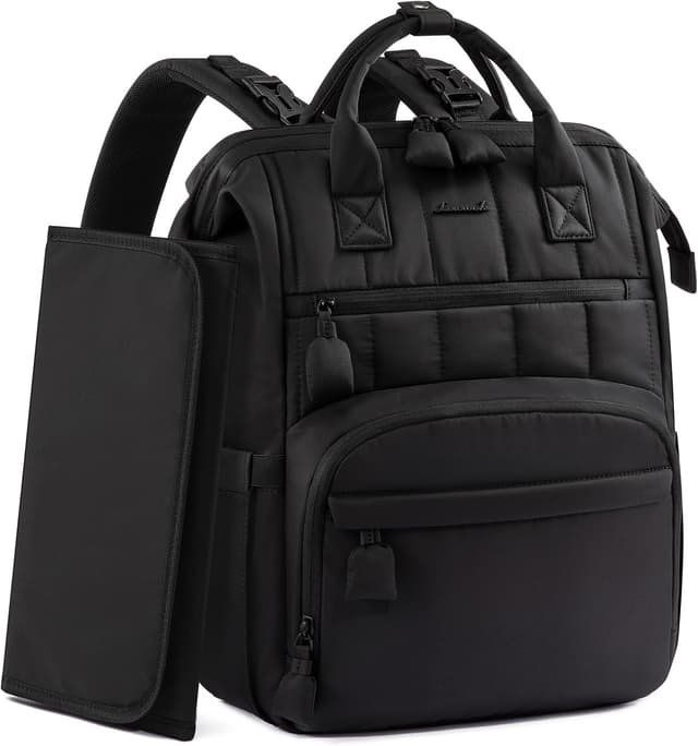 Thumbnail 6 de LOVEVOOK Wickelrucksack groß mit Wickelunterlage und Organizer – wasserabweisende Babytasche für unterwegs