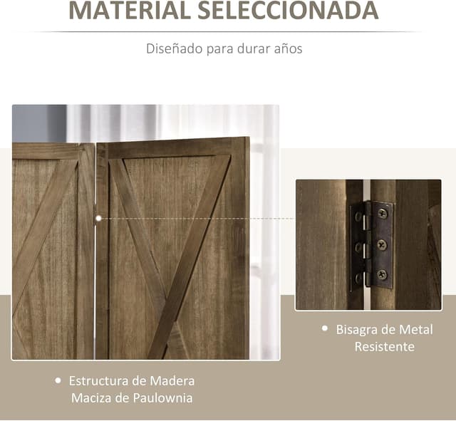 Thumbnail 3 de HOMCOM Biombo Plegable de 4 Paneles 182x170 cm 🏡