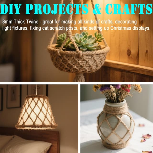 Thumbnail 6 de CHIAFFI 8mm jute twine rope, 164 ft