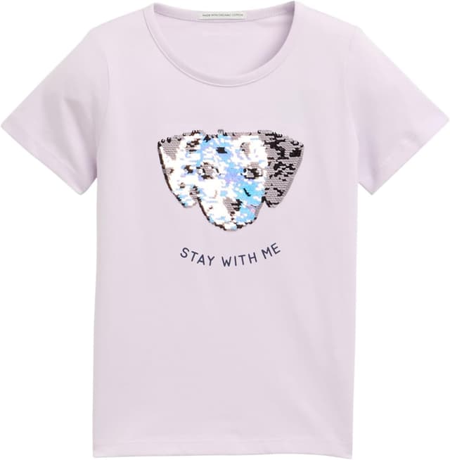 Detalle de TOM TAILOR 1045122 t-shirt bambine e ragazze in cotone con paillettes reversibili