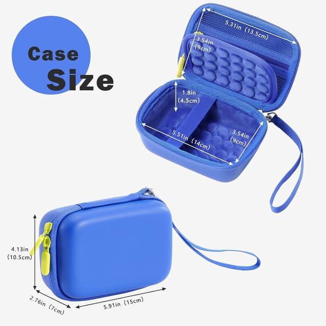 Detalle de ProCase Kameratasche für Canon G7X Mark III/II, SX740 HS & weitere kompakte Digitalkameras – Tragetasche, EVA, blau