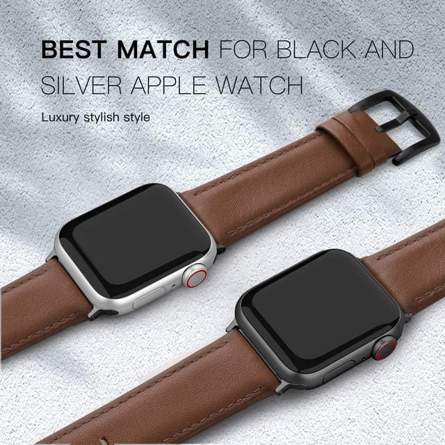Detalle 2 de PARMPH Leather Band for Apple Watch 42–46mm