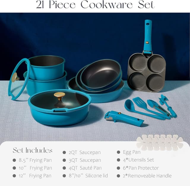 Detalle 2 de CAROTE 21pcs Nonstick Cookware Set