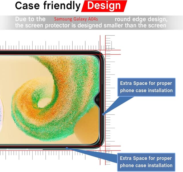 Thumbnail 6 de AOKUMA 2 pellicole in vetro temperato per Samsung Galaxy A04/A04s/A03s (9H, antiurto e anti-impronta)