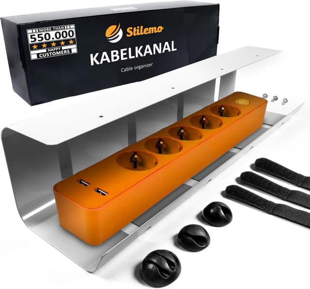 Detalle de Stilemo Kabelmanagement am Schreibtisch 43 cm