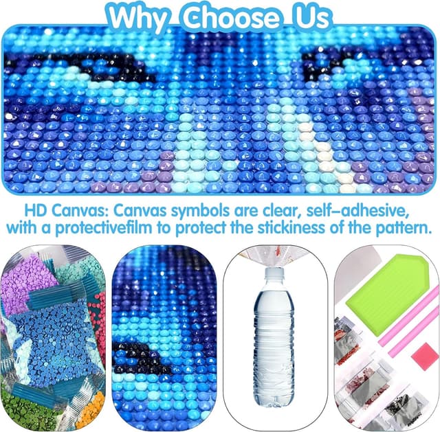 Thumbnail 6 de Reofrey Christmas Diamond Art Kit for Adults (Snowmen) 30x40cm Full Drill Round Rhinestones