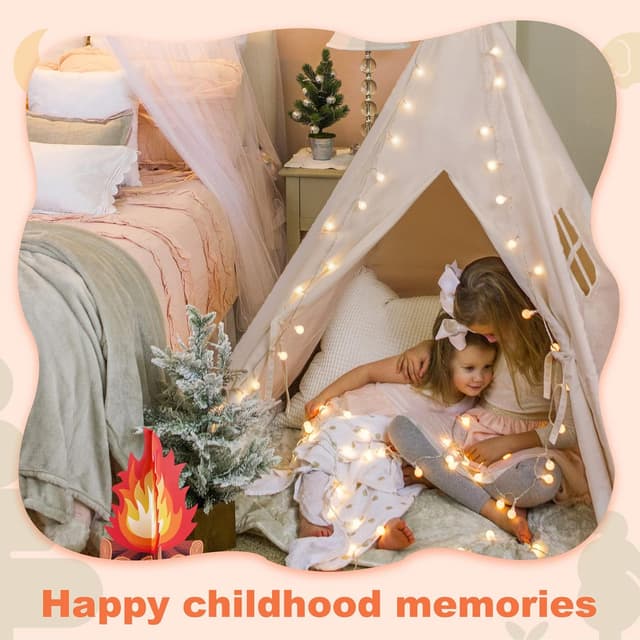 Thumbnail 2 de Tiny Land Teepee Play Tent 13ft lights 🏕