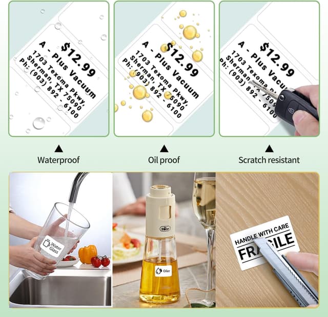 Detalle de Phomemo M110: 3 rotoli di etichette autoadesive termiche (20x10 mm) per M110/M120/M220/M221