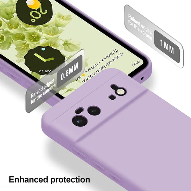 Detalle de Pixel 6 silicone case, purple protection