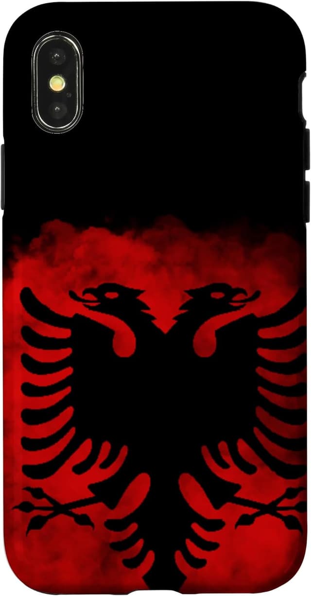 Detalle de Custodia pieghevole stile portafoglio con bandiera albanese per iPhone 12 Pro Max