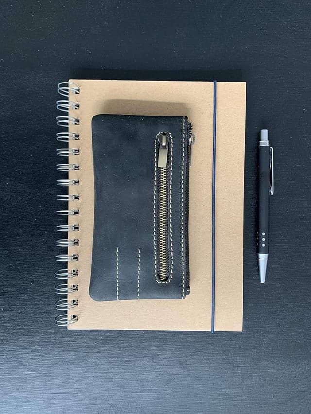 Thumbnail 6 de LEAS Schlüsseltasche extra groß mit 2 Ringen & Geschenkbox aus Echt-Leder (Vintage Collection) – schwarz, 15x8x1 cm