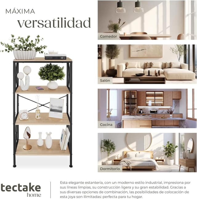 Thumbnail 6 de tectake® Estanteria Metalica 4 estantes 61,5 cm