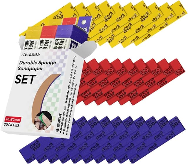 Detalle de Stedi Hobby Model Polishing Tools 4-tlg. – Ultrapräzisions-Feilen für 10.000er Körnung (Glas/Spiegel-Schliff) für Modellbau, Resin & Holz