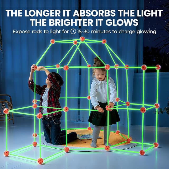 Detalle 2 de Tiny Land Fort Building Kit 130 pcs Glow