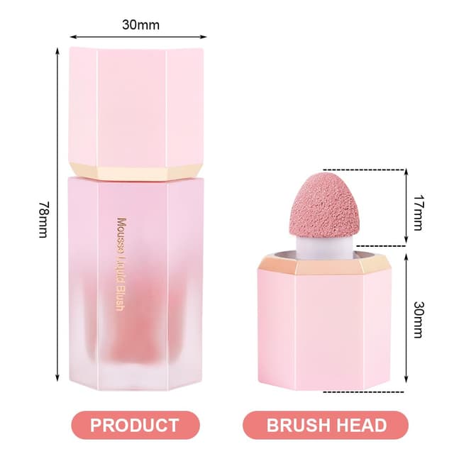 Detalle de LOPHE Blush Stick (3er-Set) flüssiges, mattes & wasserfestes Rouge Beauty Wand – für ein natürliches, langanhaltendes Finish (01+02+03)