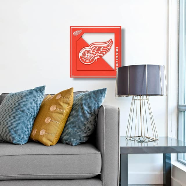Detalle de YouTheFan NHL Officially-Licensed 3D Logo Series Wall Art (12” x 12”) — ready to hang
