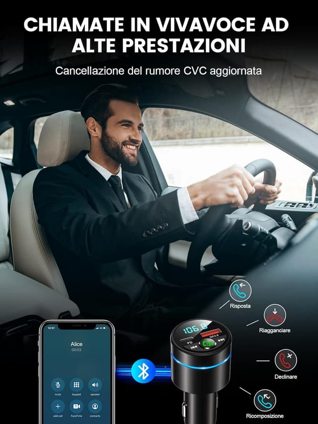 Detalle 2 de Mohard Trasmettitore FM Bluetooth 5.3 30W