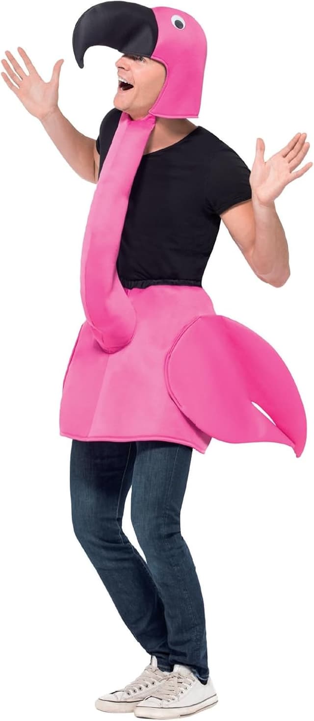 Detalle de Smiffys Lustiger Flamingo Unisex-Kostüm One Size 🦩
