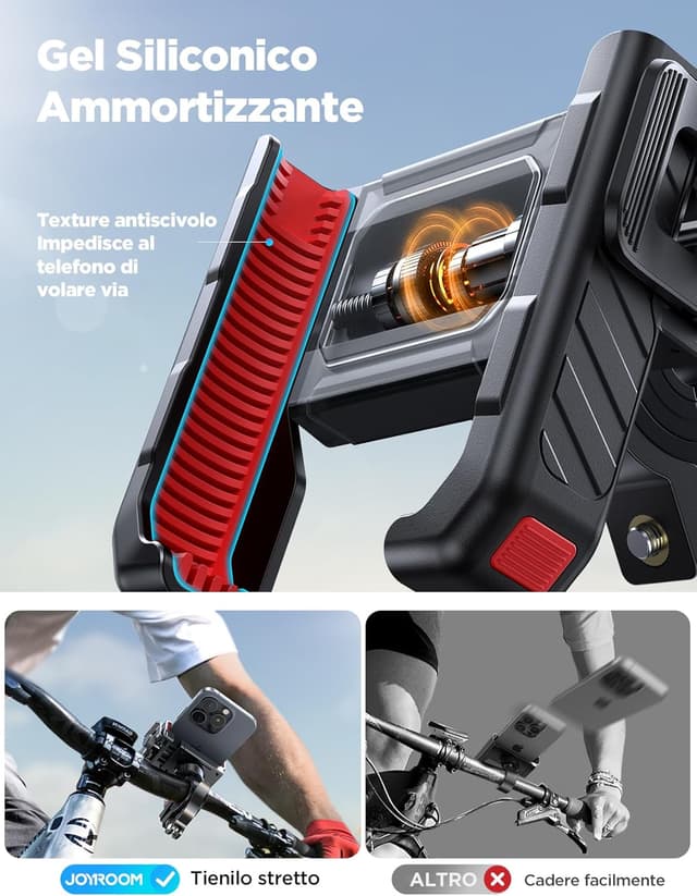 Thumbnail 1 de JOYROOM 2025 Supporto cellulare moto antivibrante universale 1s