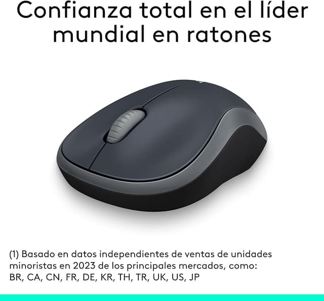 Detalle 2 de Logitech M185 Ratón inalámbrico 1000 dpi