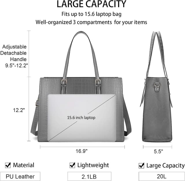 Detalle 2 de Lubardy Laptop Bag for Women 15.6 inch