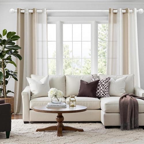 Thumbnail 1 de Barras de cortina blancas y accesorios Ojal, 109-435 cm 🏡