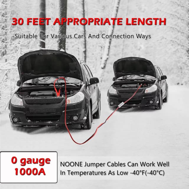 Thumbnail 4 de NOONE 0 Gauge 30 FT jumper cables 1000A