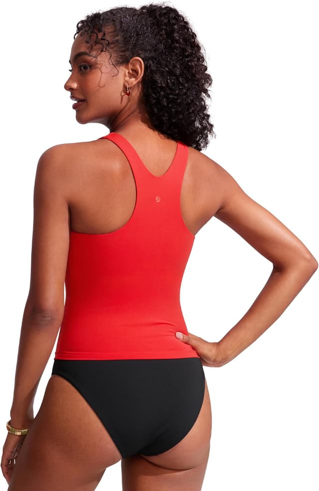 Detalle 2 de CRZ YOGA tankini con collo alto e spalline racerback (solo top) per donne