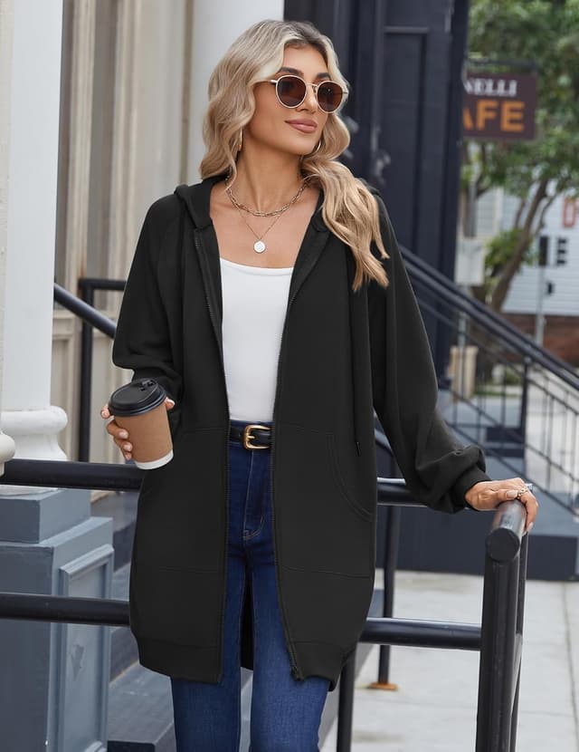 Thumbnail 5 de Zeagoo 2025 Oversized Zip-Up Long Hoodie with Pocket