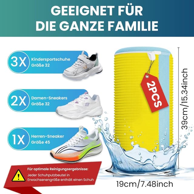 Thumbnail 4 de HUPIRCT Bolsas para lavar zapatillas 39x19 cm